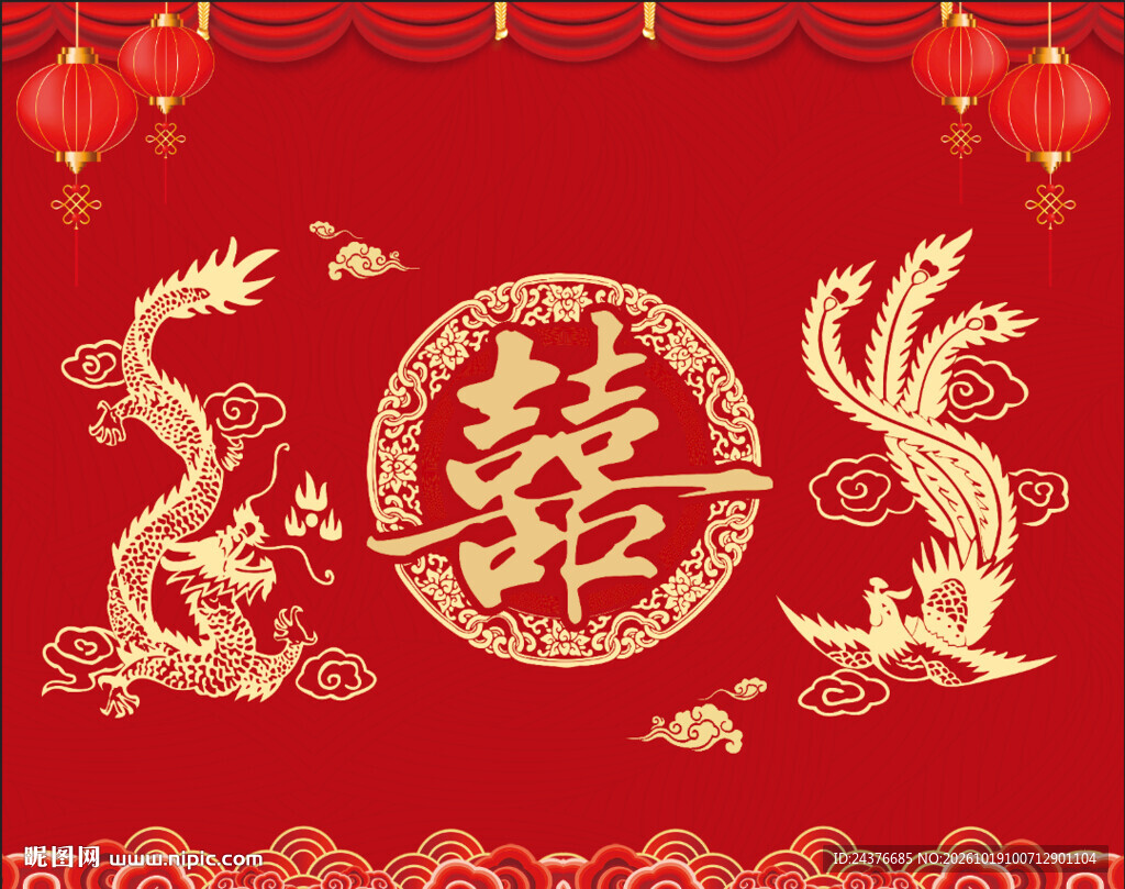 中式婚庆背景