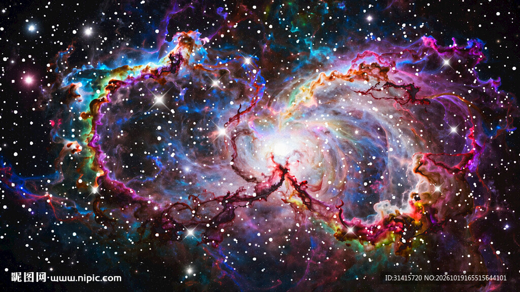 梦幻彩色宇宙星空星云
