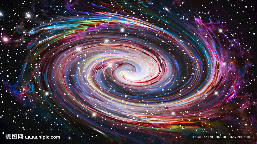 彩色星空旋涡宇宙星系
