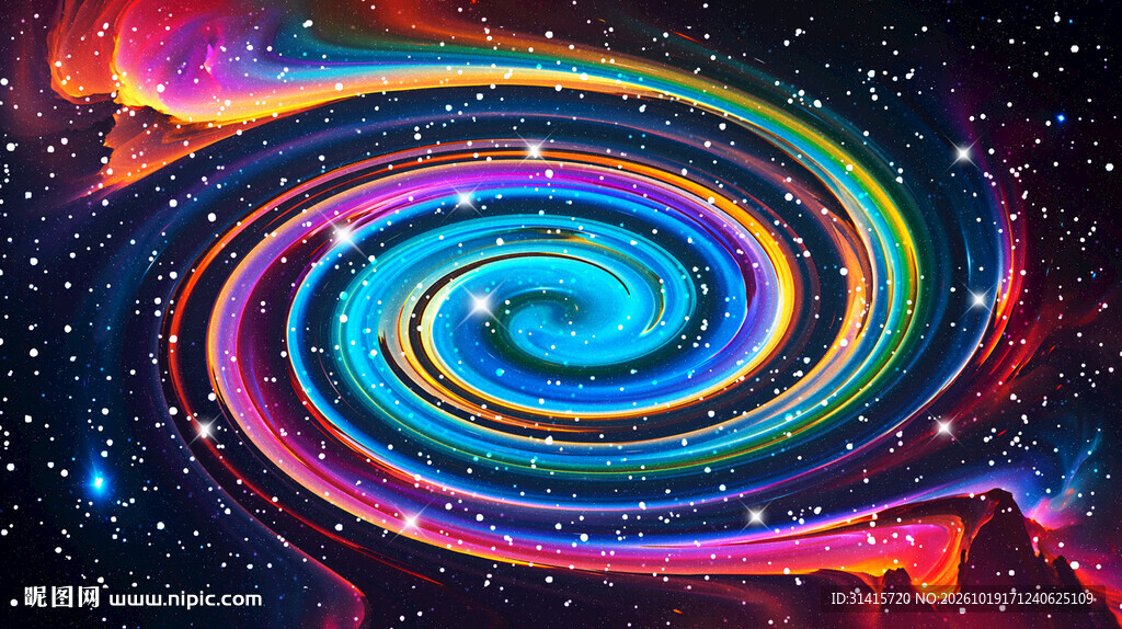 彩色宇宙星空
