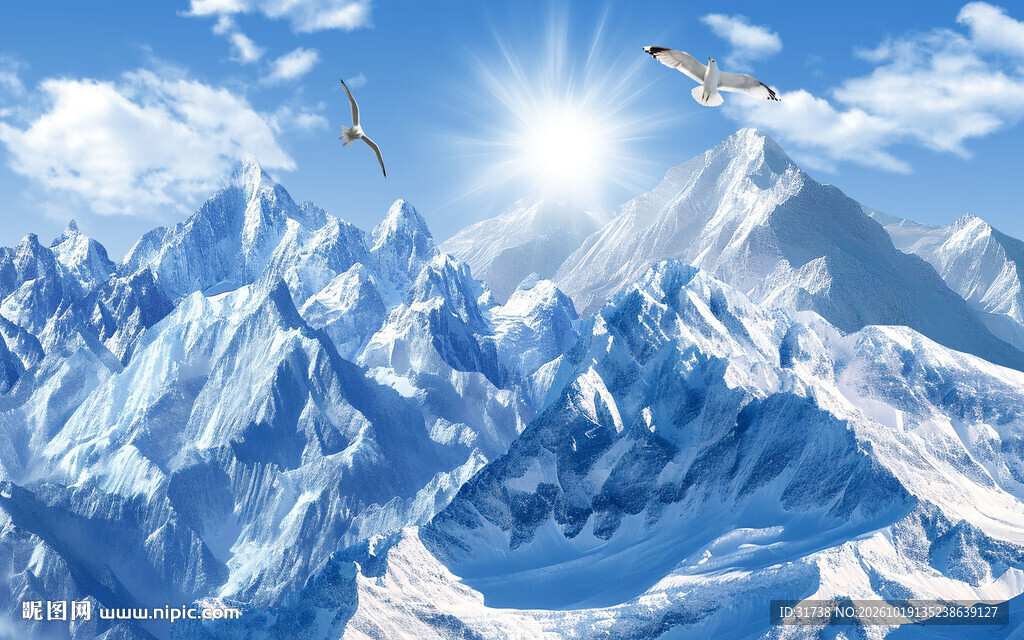 雪山背景墙