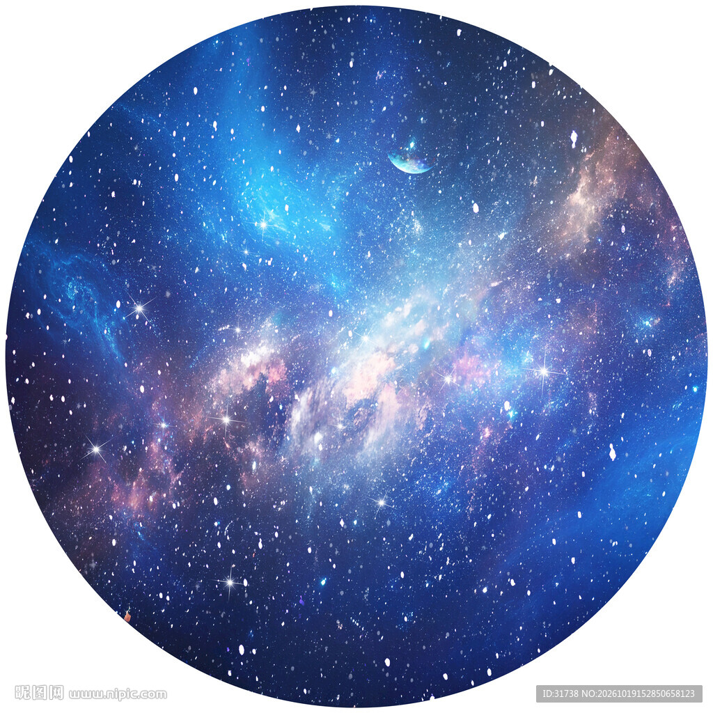 圆形宇宙星空背景图