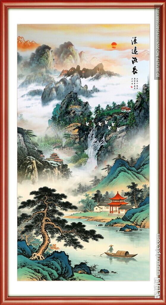 竖幅风景画