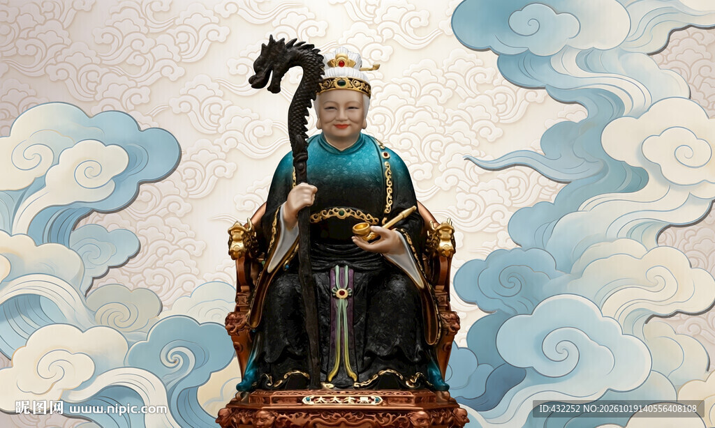 黑老太神像