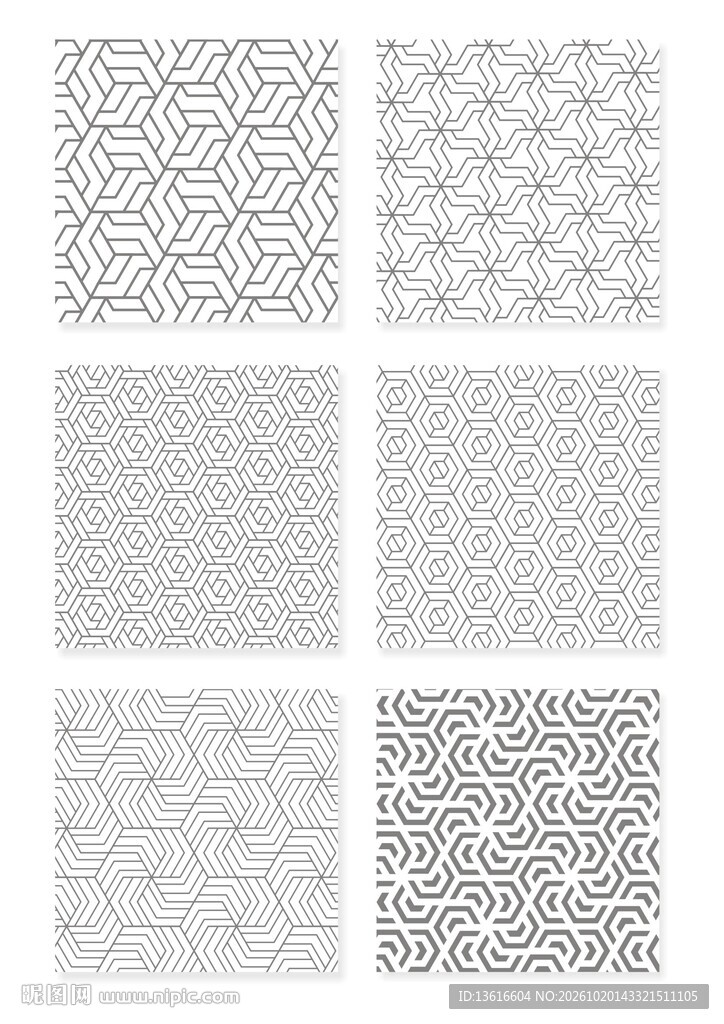 现代矢量六边形底纹背景素材