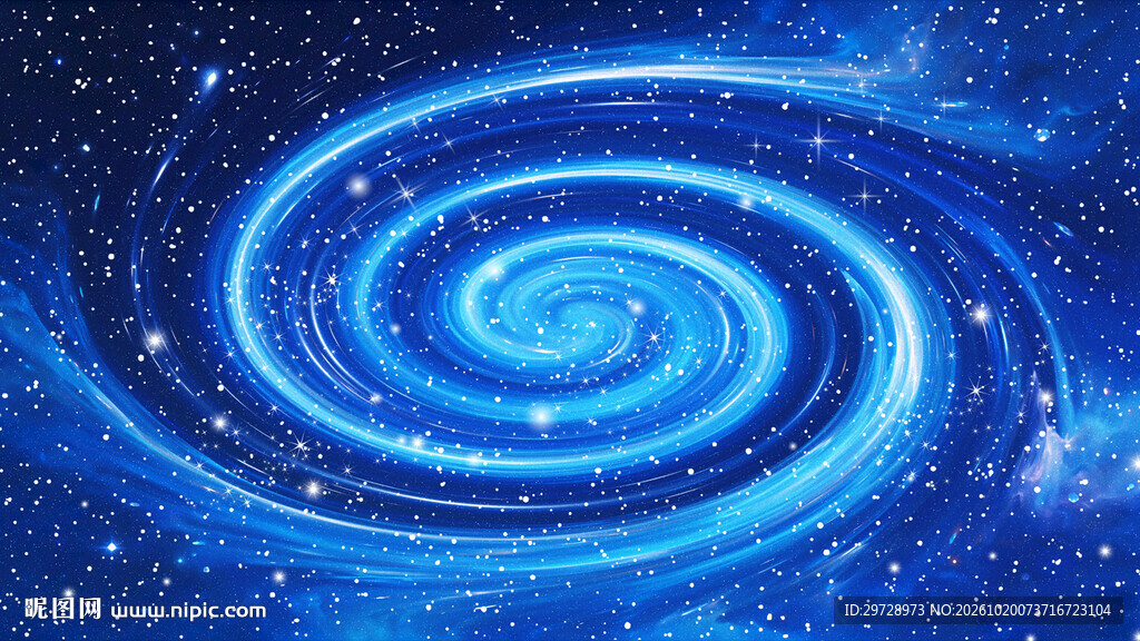蓝色漩涡星空背景