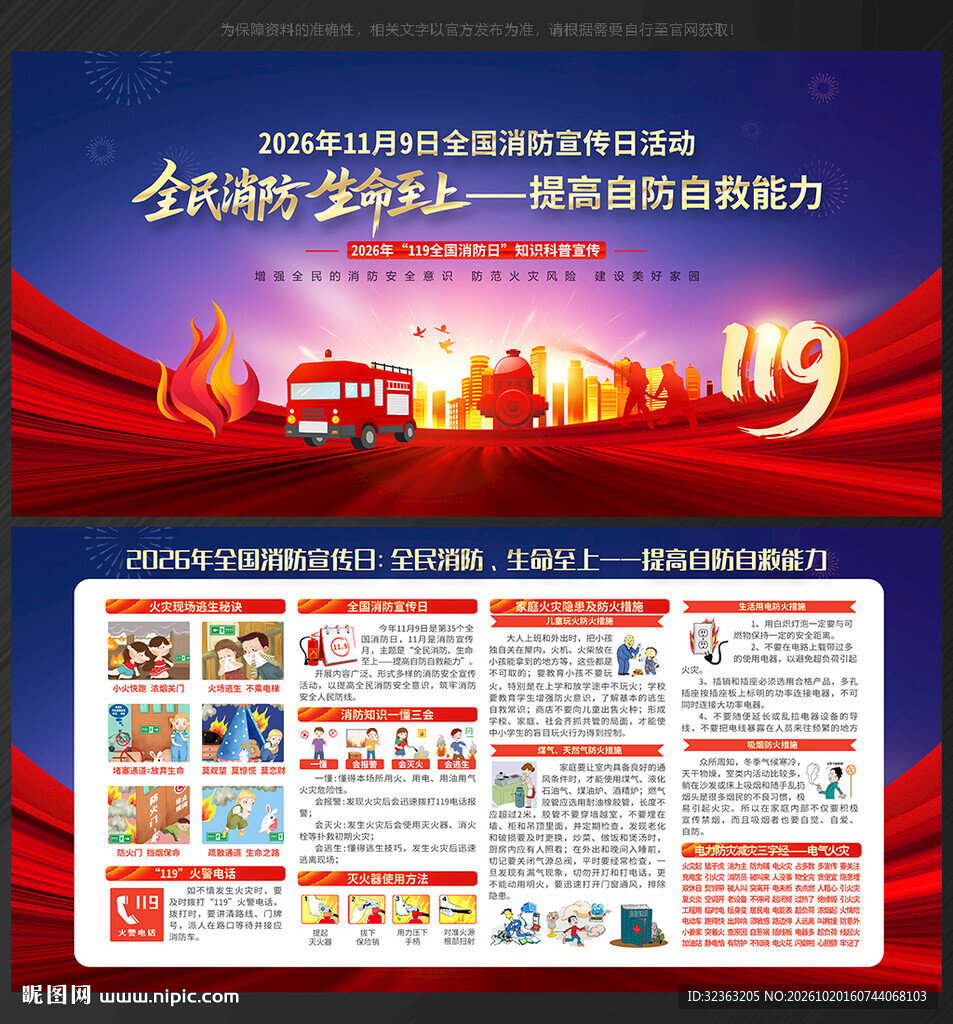 全国消防日展板