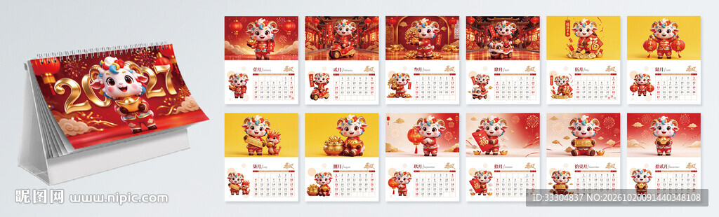 2027新年台历