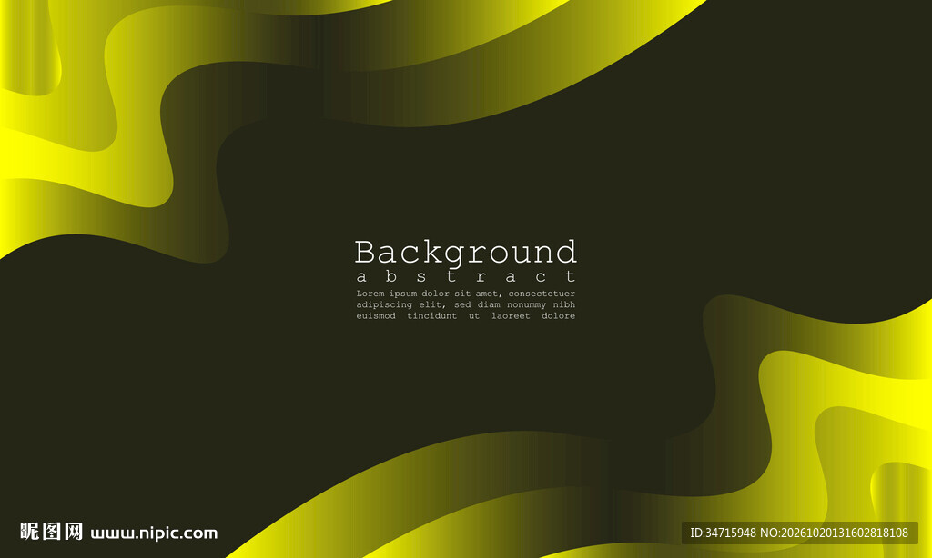 黄黑流体抽象背景