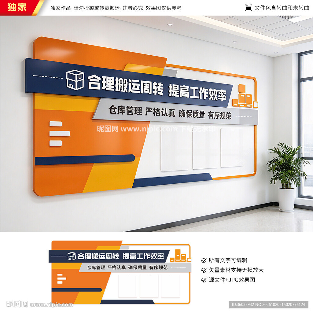 仓库管理文化墙