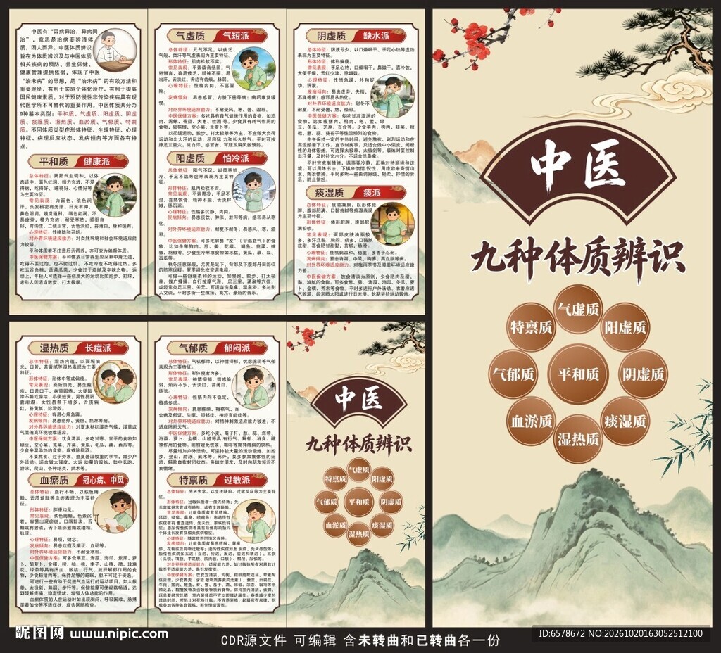 中医九种体质辨识