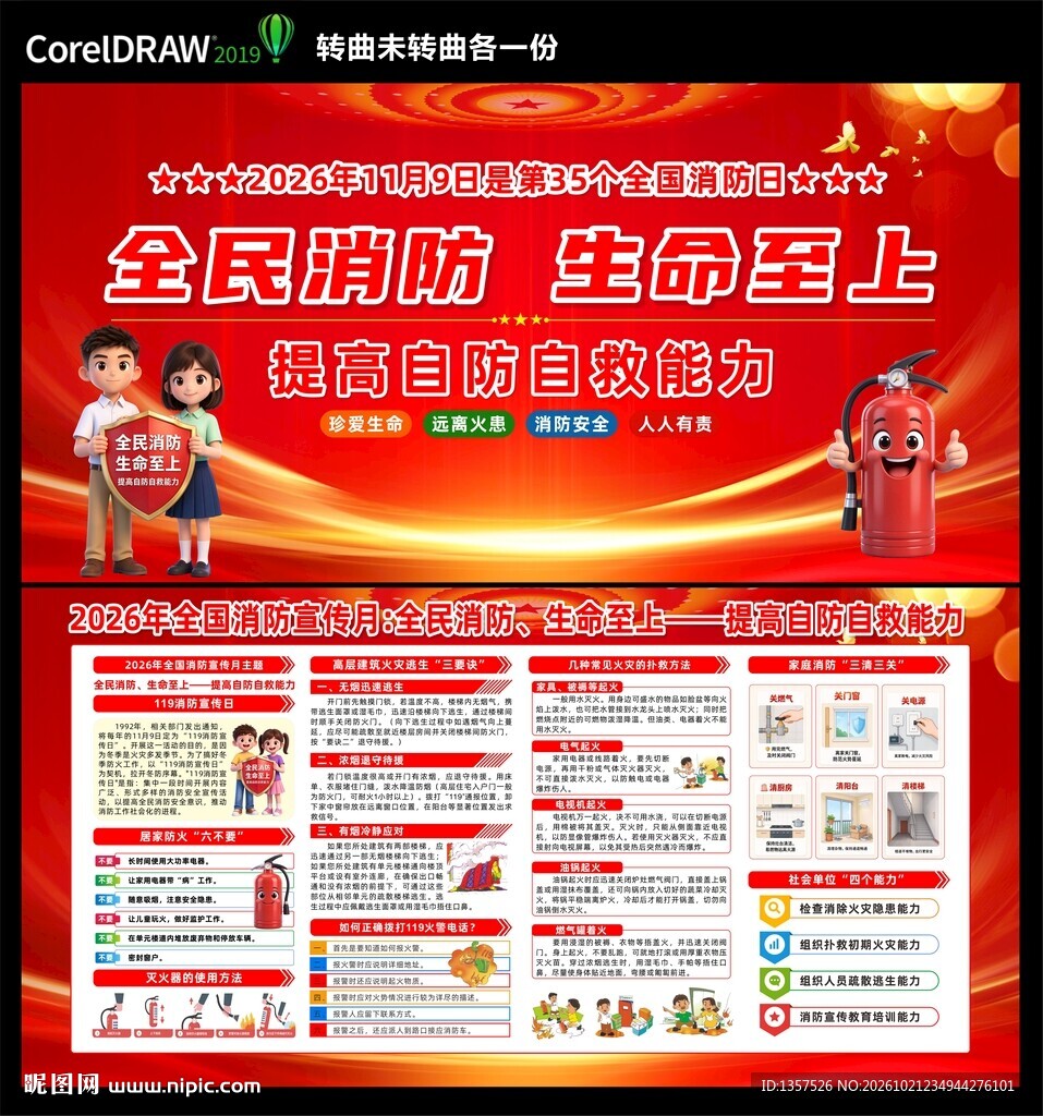 全国消防宣传月展板图片