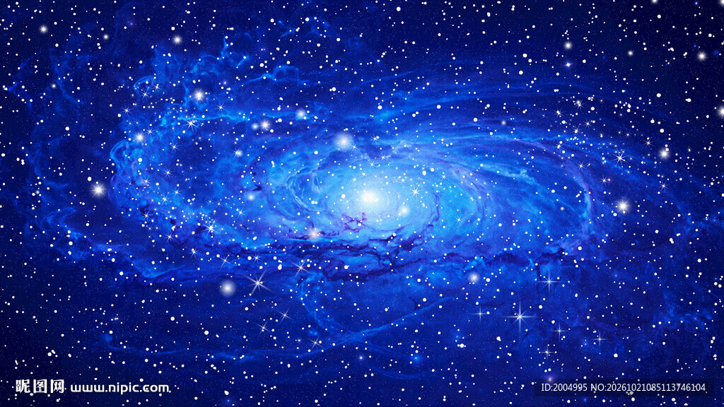蓝色唯美星空