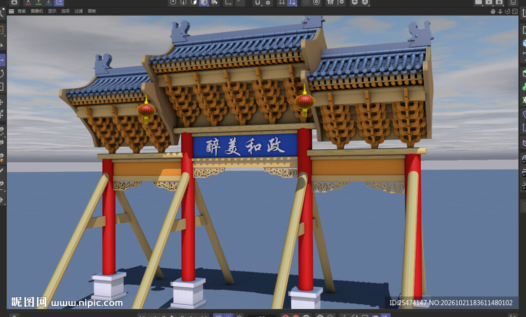 古建筑大门