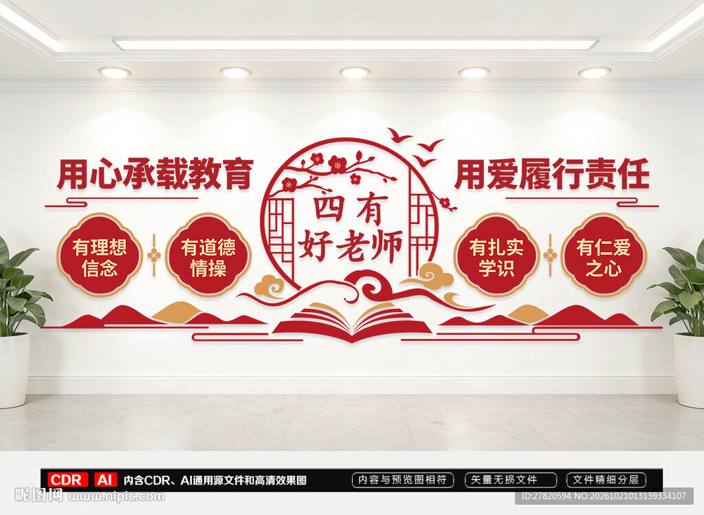 四有好老师文化墙
