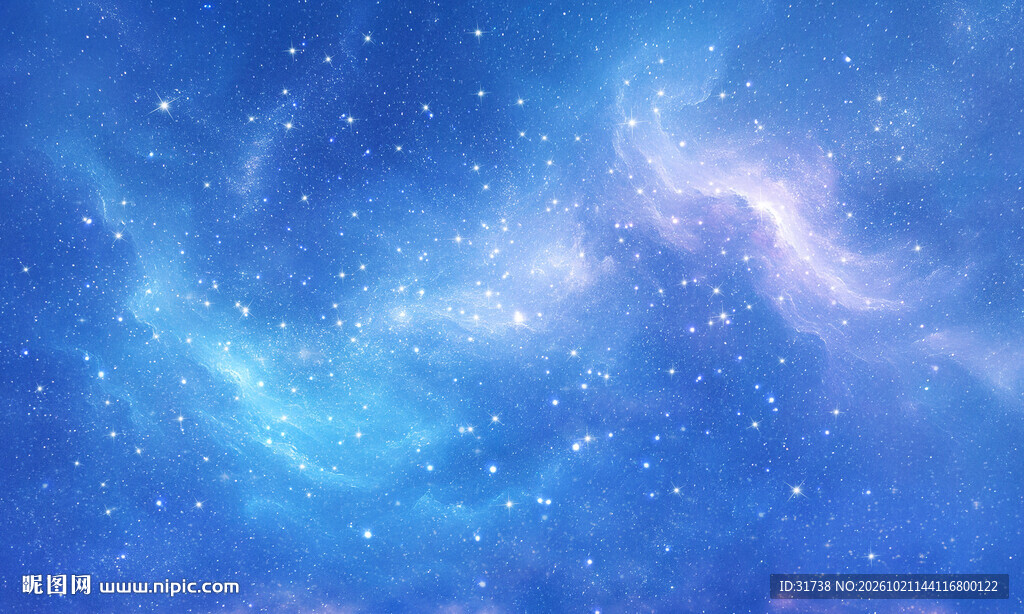 梦幻蓝色星空背景