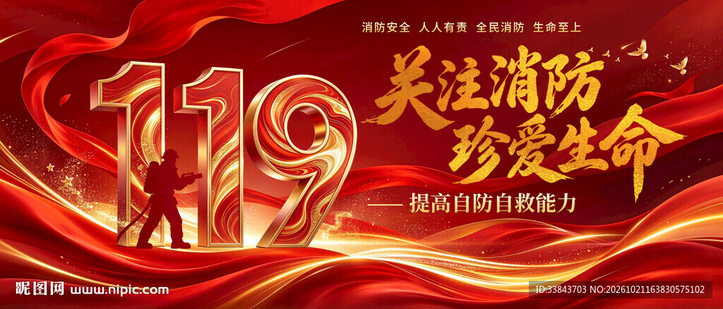 2026消防宣传月展板