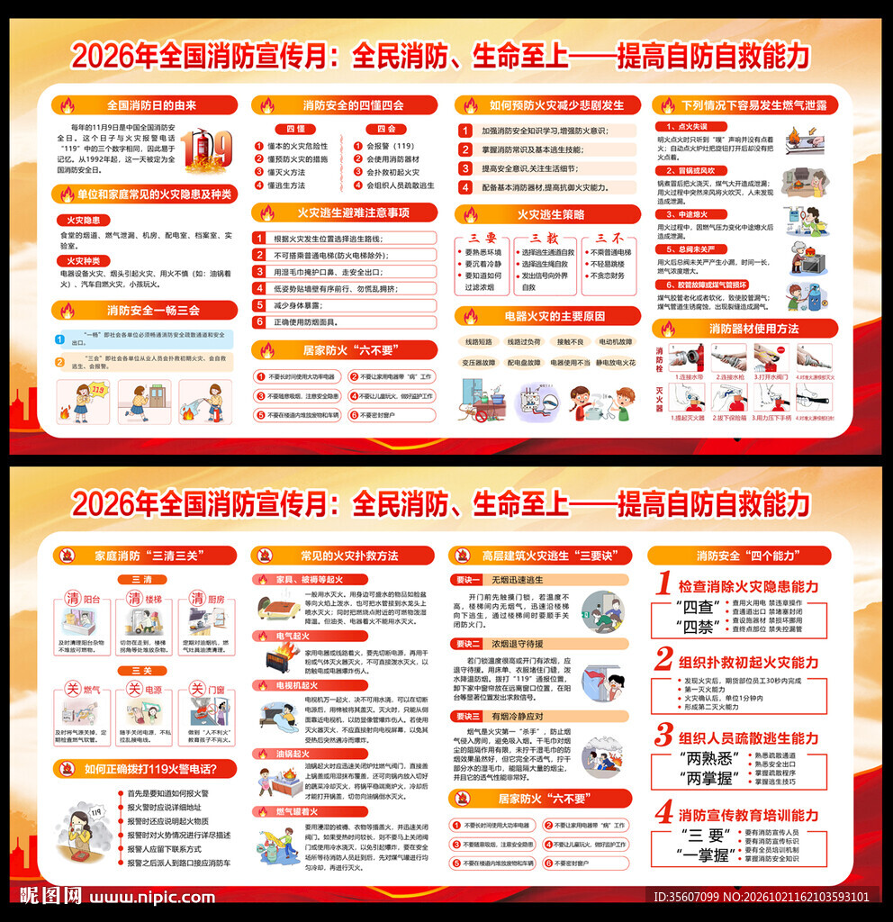 2026年全国消防宣传月展板