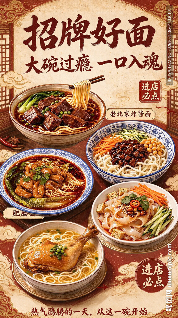 招牌好面面馆宣传海报