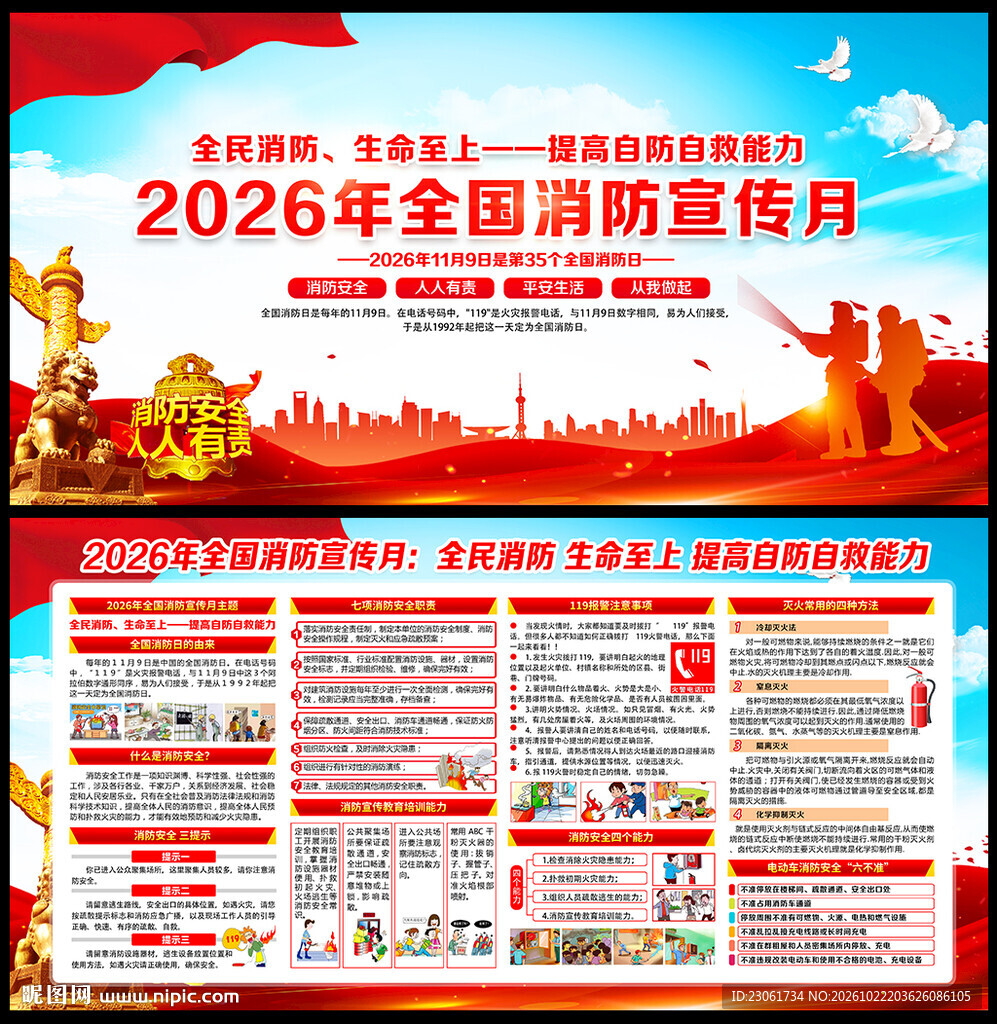 2026消防安全展板