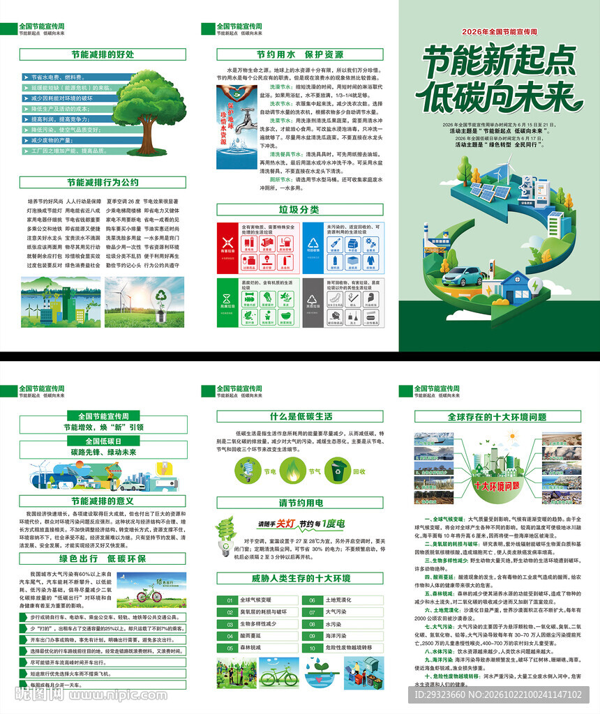节能宣传三折页
