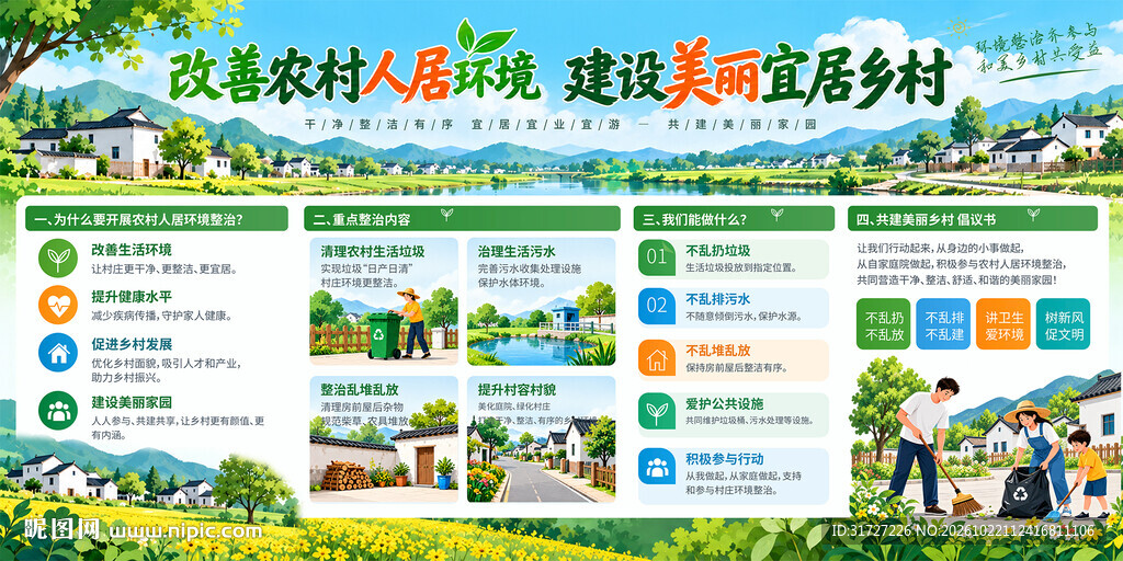 改善人居环境展板宣传栏