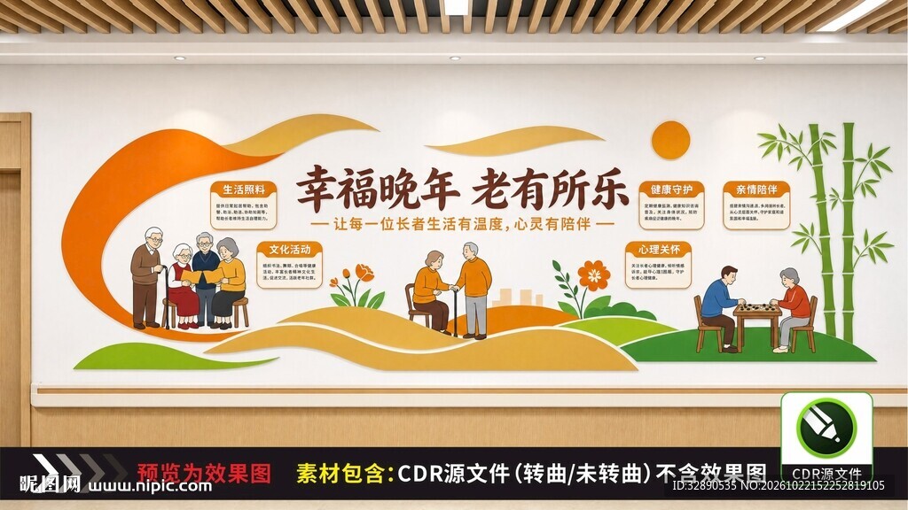 老有所乐文化墙
