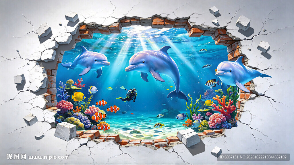 3D海底世界立体画
