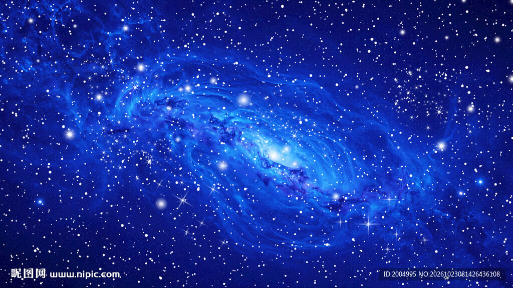 蓝色高清星空
