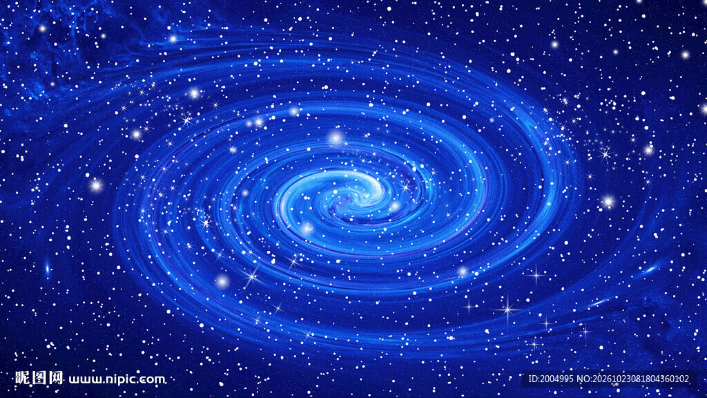 蓝色宇宙星空旋涡吊顶天花软膜