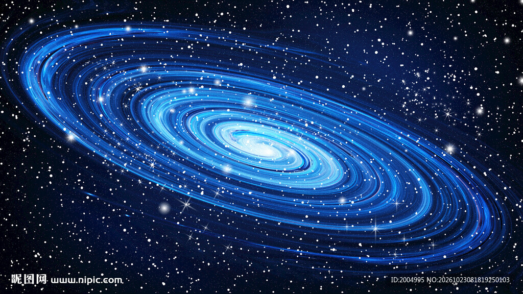 蓝色星空宇宙星轨