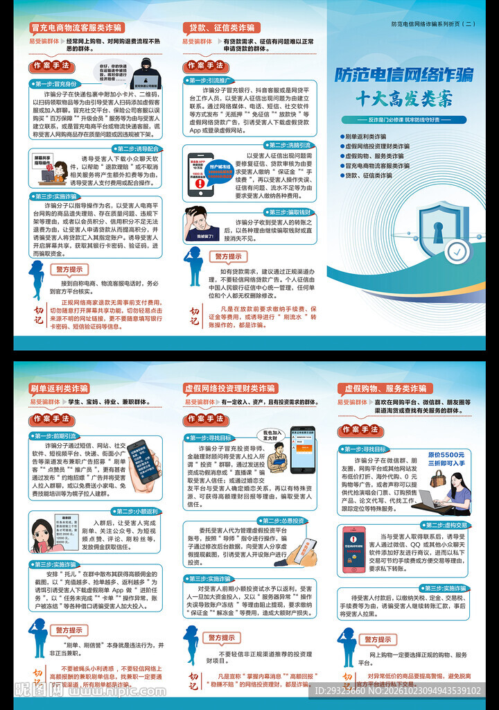电信网络诈骗三折页