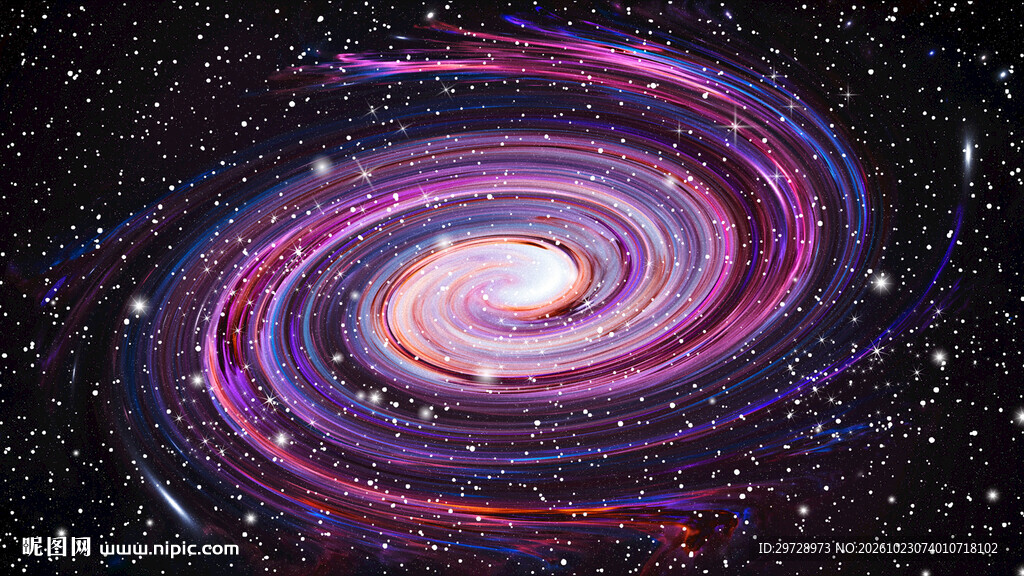 彩色星空旋涡背景