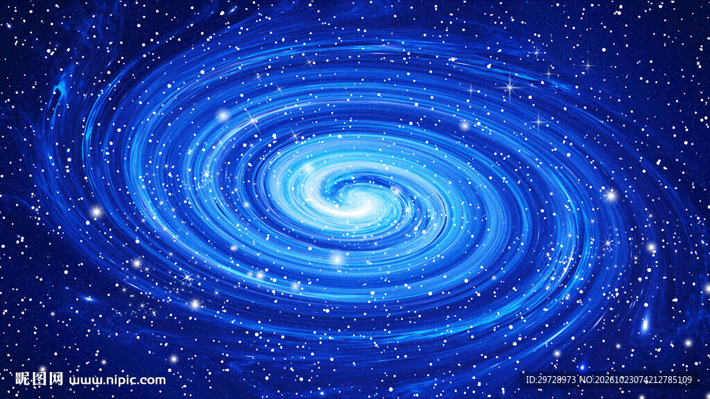 蓝色旋涡宇宙太空星空