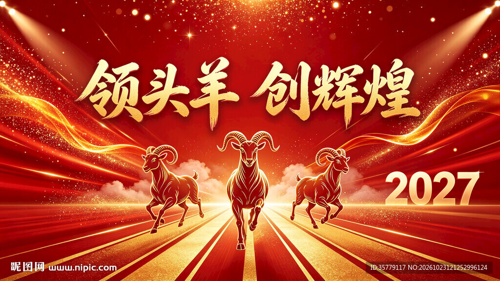 2027羊年年会背景图