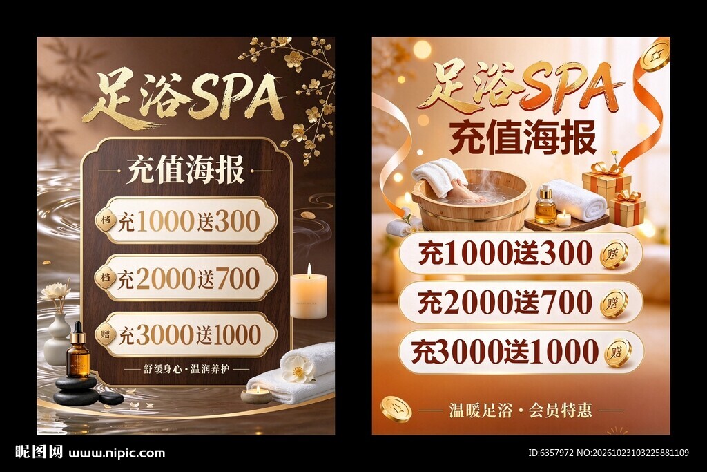 足浴SPA充值海报