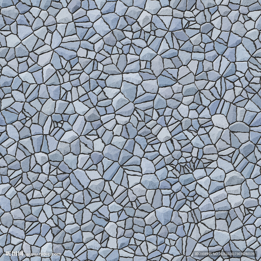 蓝色小石头墙