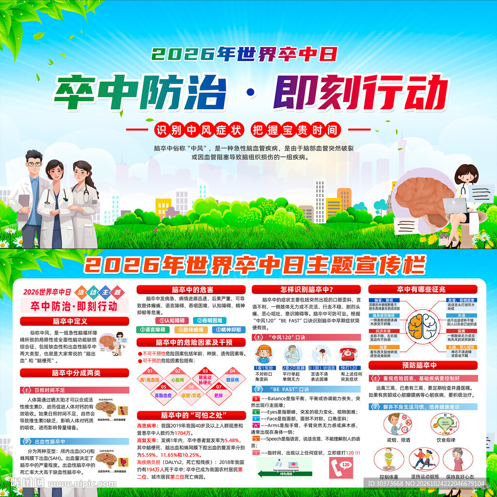 2026年世界卒中日展板
