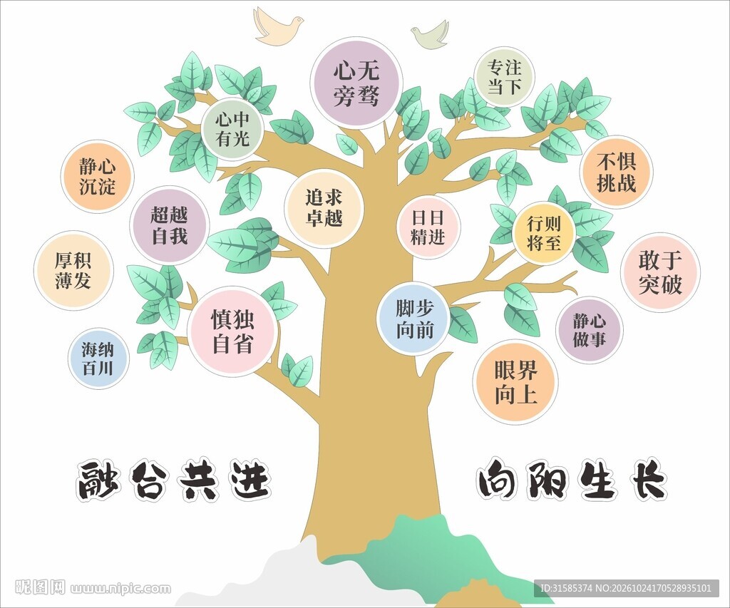 融公共进向阳生长树