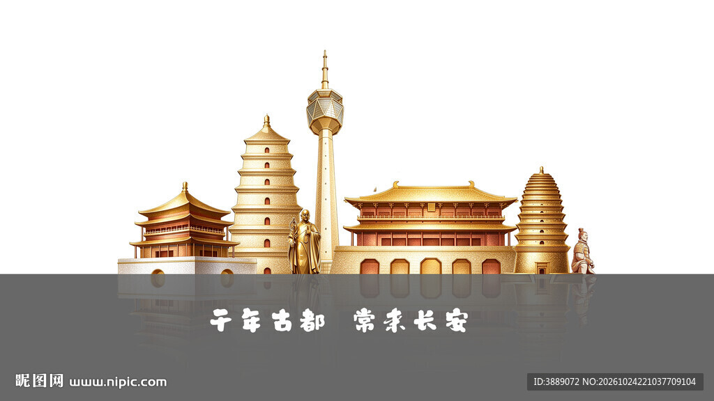 千年古都西安地标