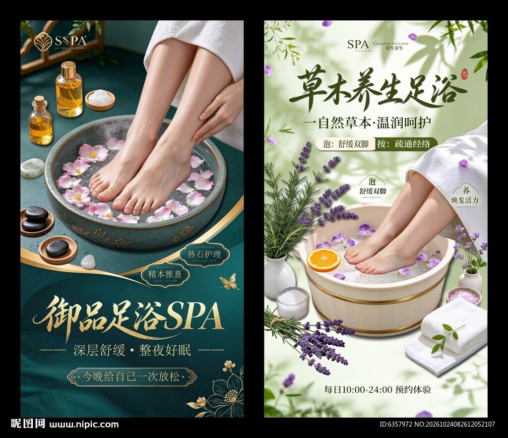 足浴养生SPA宣传海报