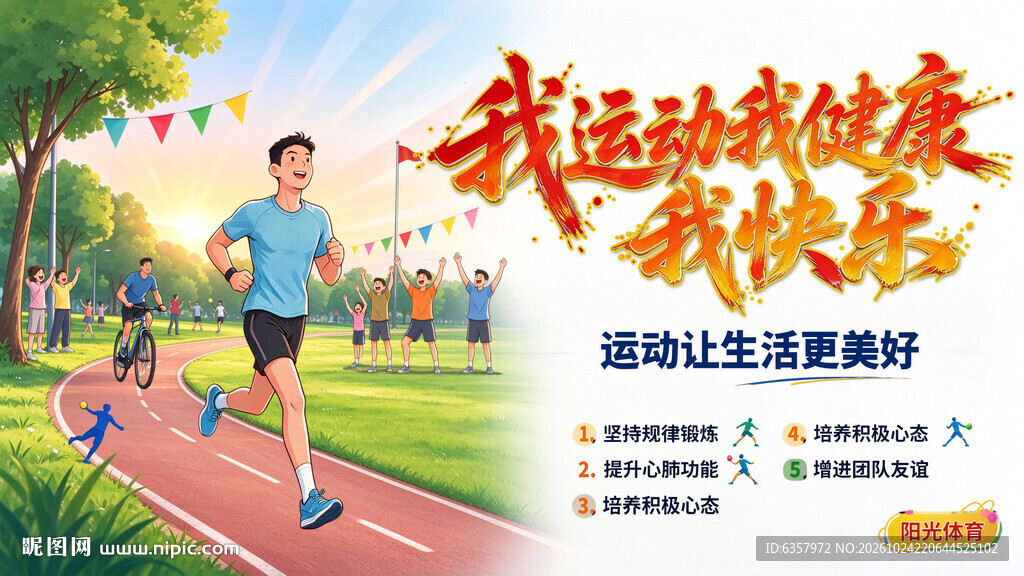 我运动我健康我快乐海报