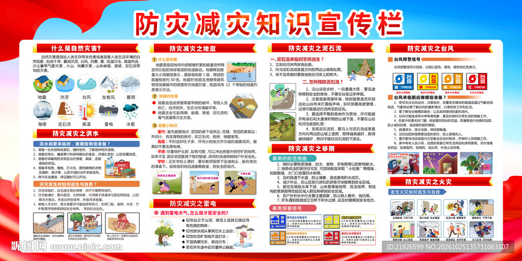 防灾减灾展板