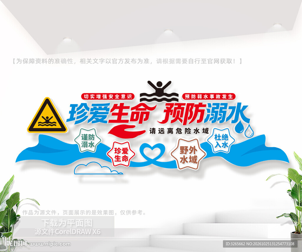 校园防溺水安全教育文化墙