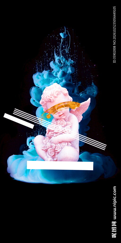 炫彩火焰火炬玄关装饰画