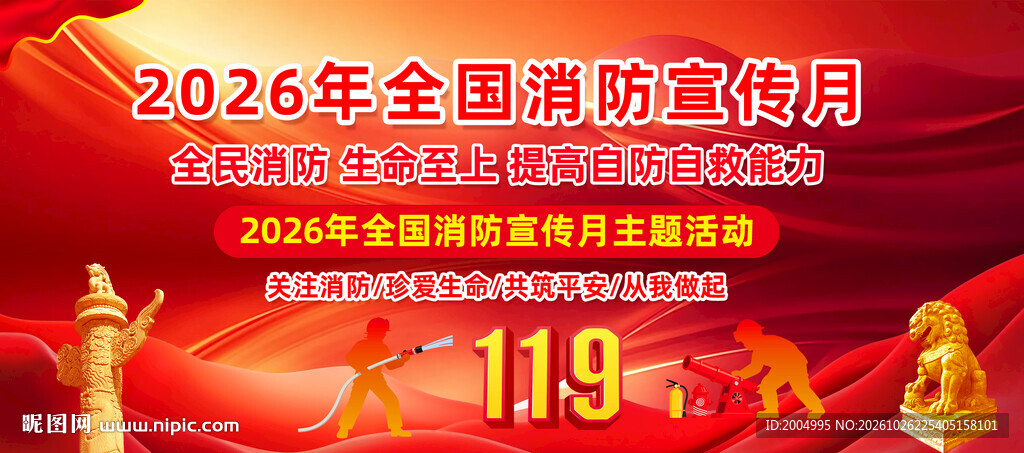 2026年全国消防宣传月背景