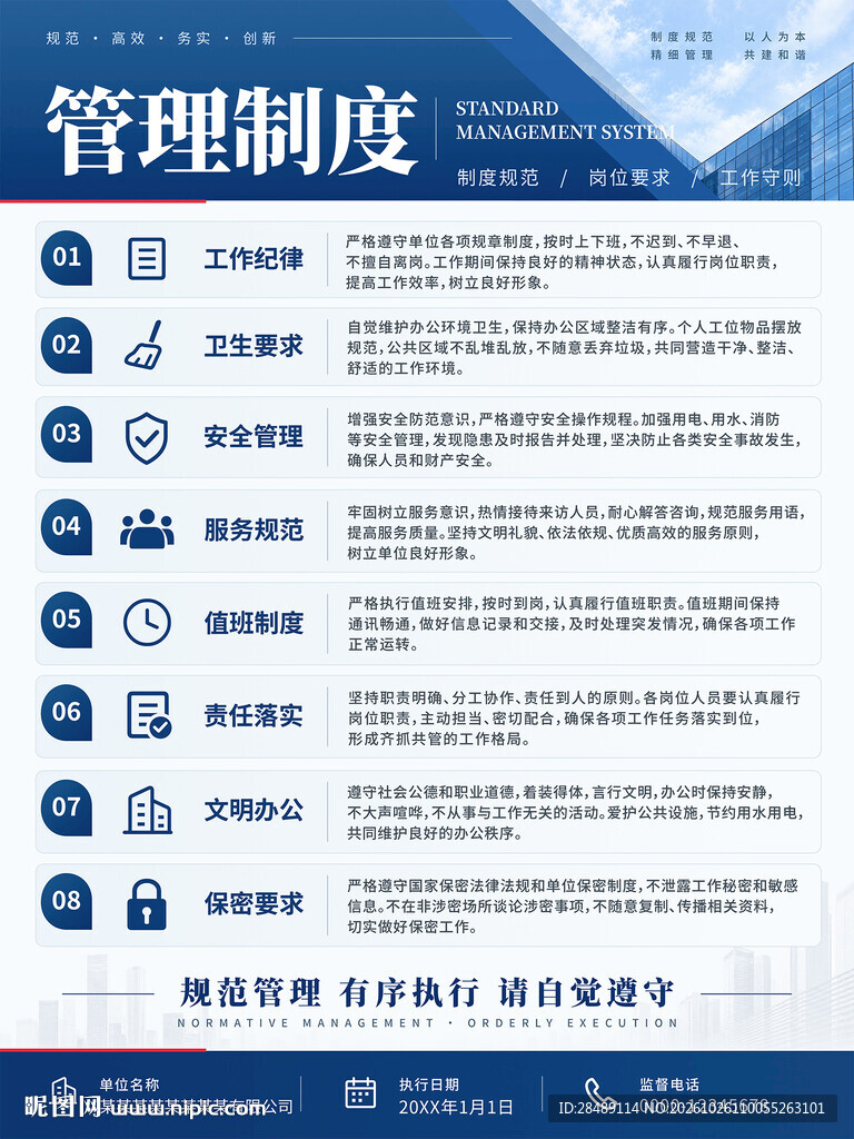 管理制度牌
