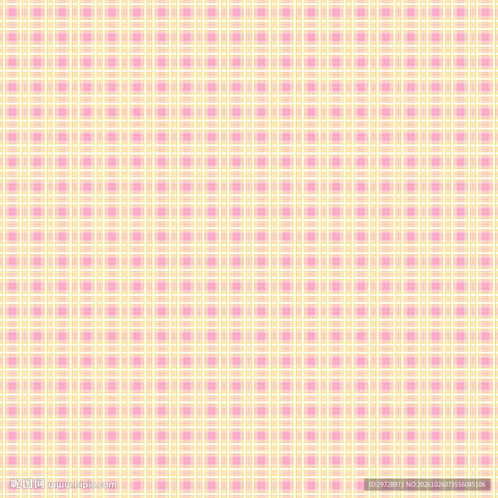粉黄色格子布纹