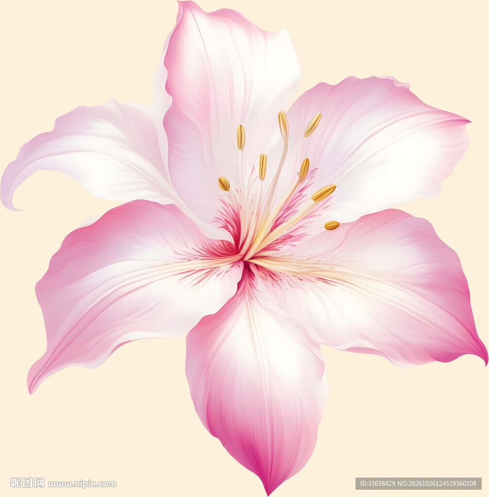 唯美粉色百合花