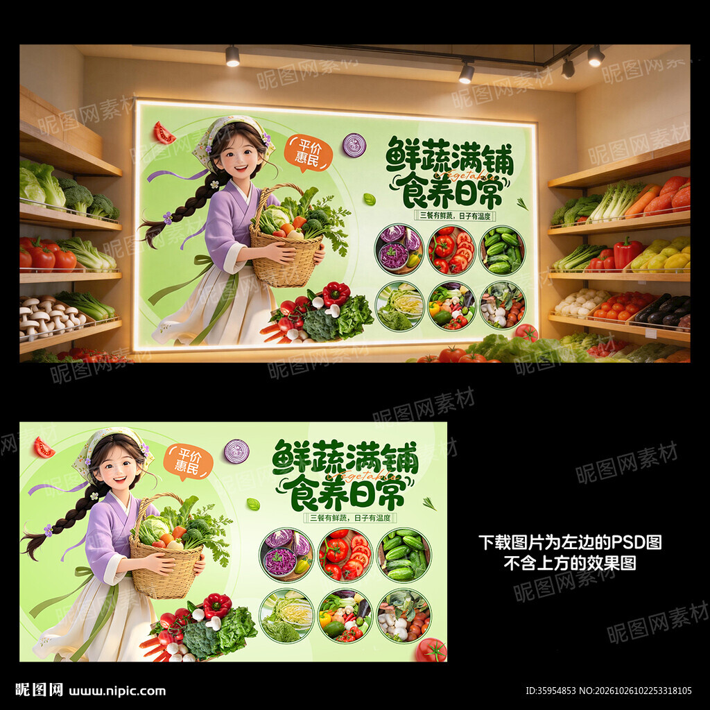 蔬菜展板